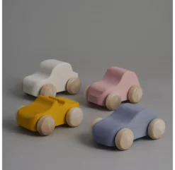 Voiture En Bois - Rose Clair -Enfant Fournitures Boutique voiture en bois rose raduga grez 3 1264x1234