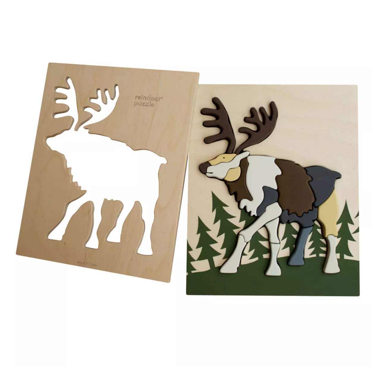 Puzzle Renne En Bois - Multicolore 3 Puzzle Renne En Bois - Multicolore