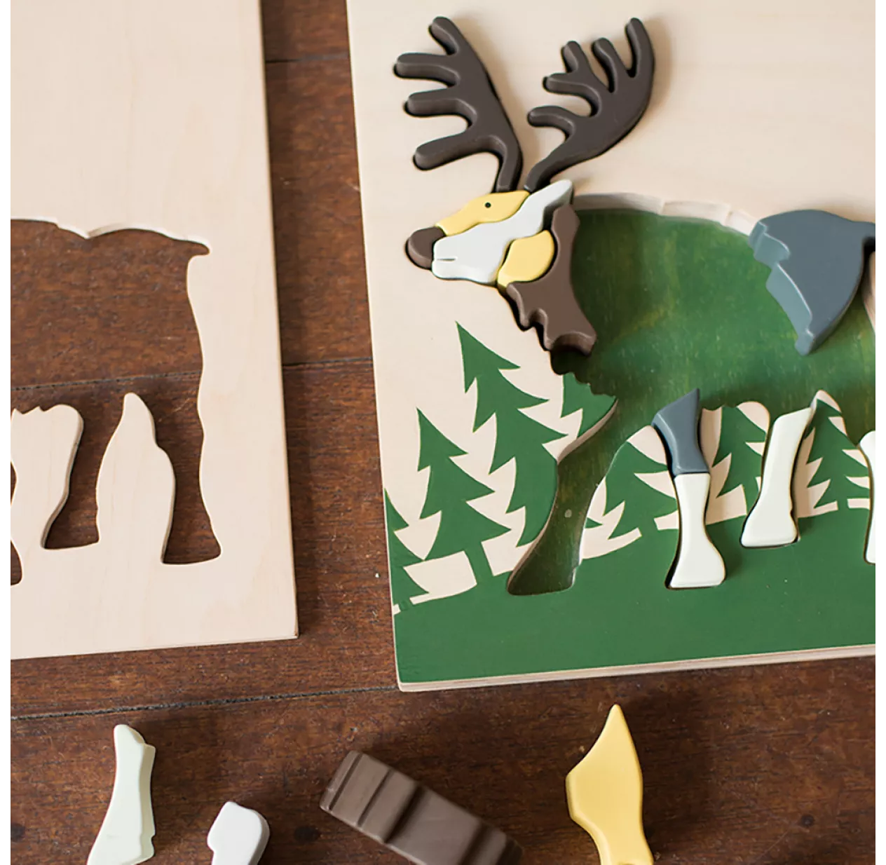 Puzzle Renne En Bois - Multicolore 7 Puzzle Renne En Bois - Multicolore – Image 5